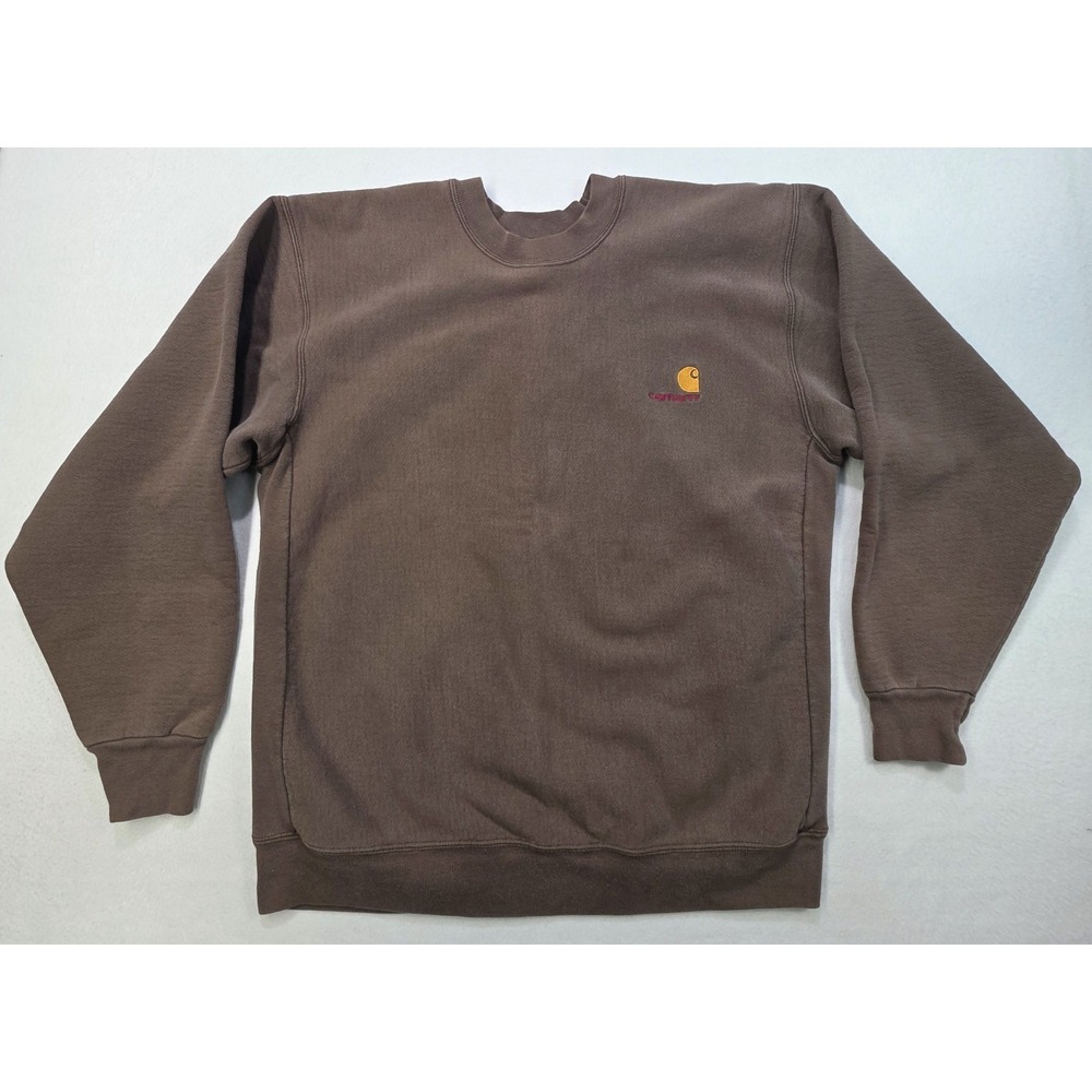 Vintage Carhartt Reverse Weave Crewneck Sweatshirt Mens XL Brown Pullover